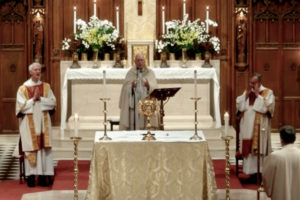Shrine of the Most Blessed Sacrament Altar during Mass