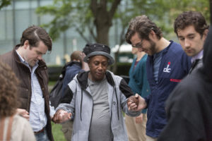 Young Catholic Professionals helping with homeless outreach.
