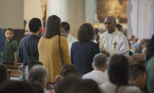 Mass at St. Gabriel Catholic Church in the Petworth neighborhood of Washington, D.C.