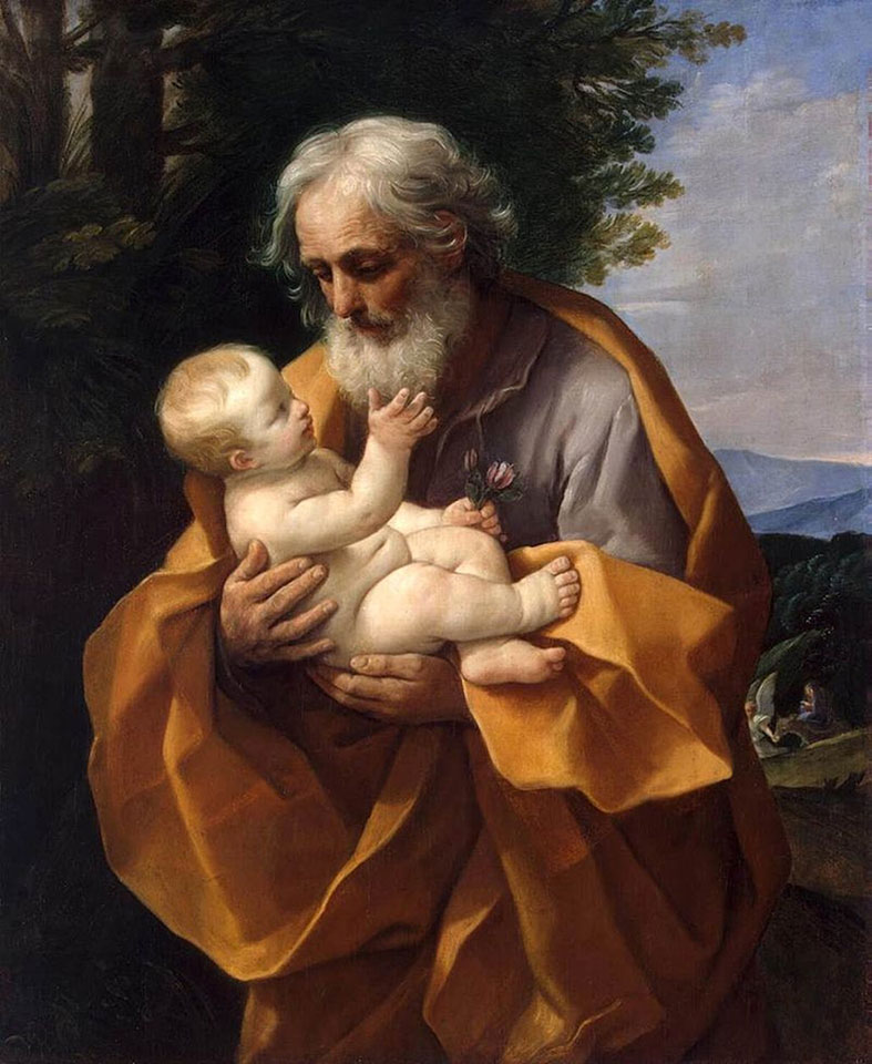 Saint Joseph and baby Jesus