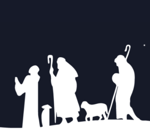 silhouette of shepherds