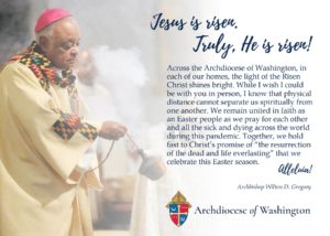 An Easter card from Archbishop Wilton D. Gregory