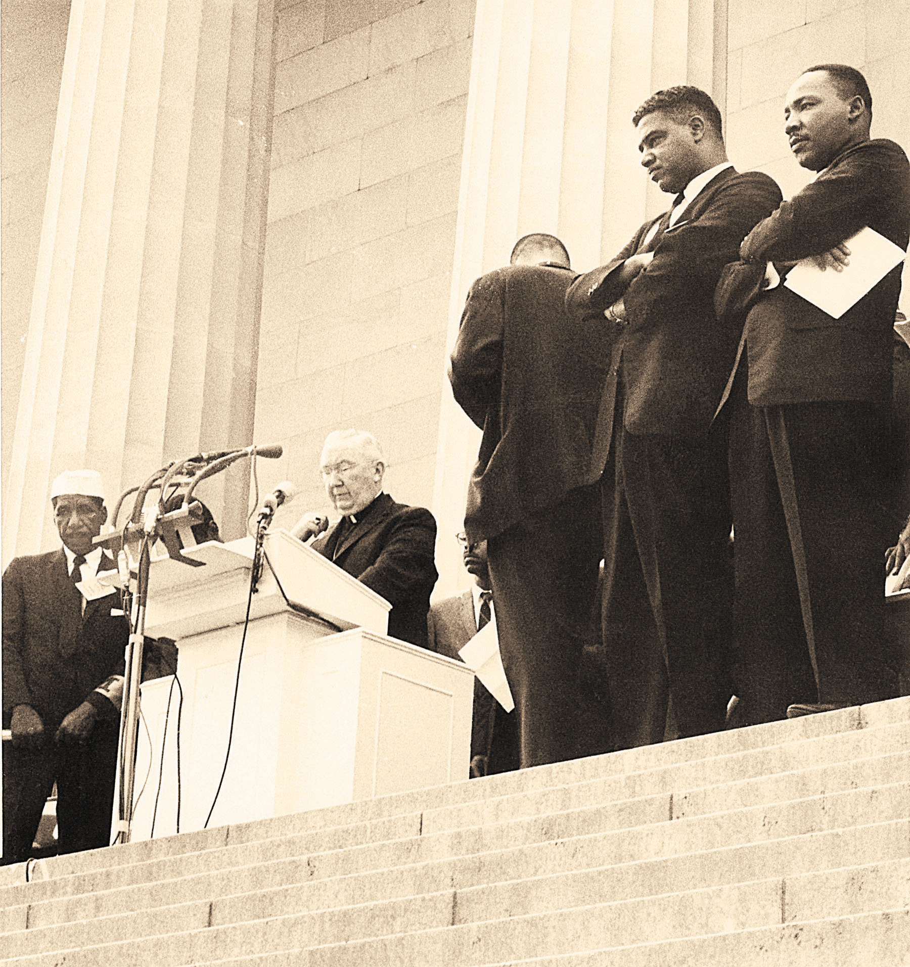 Cardinal O'Boyle gives the invocation at the 1963 March on Washington