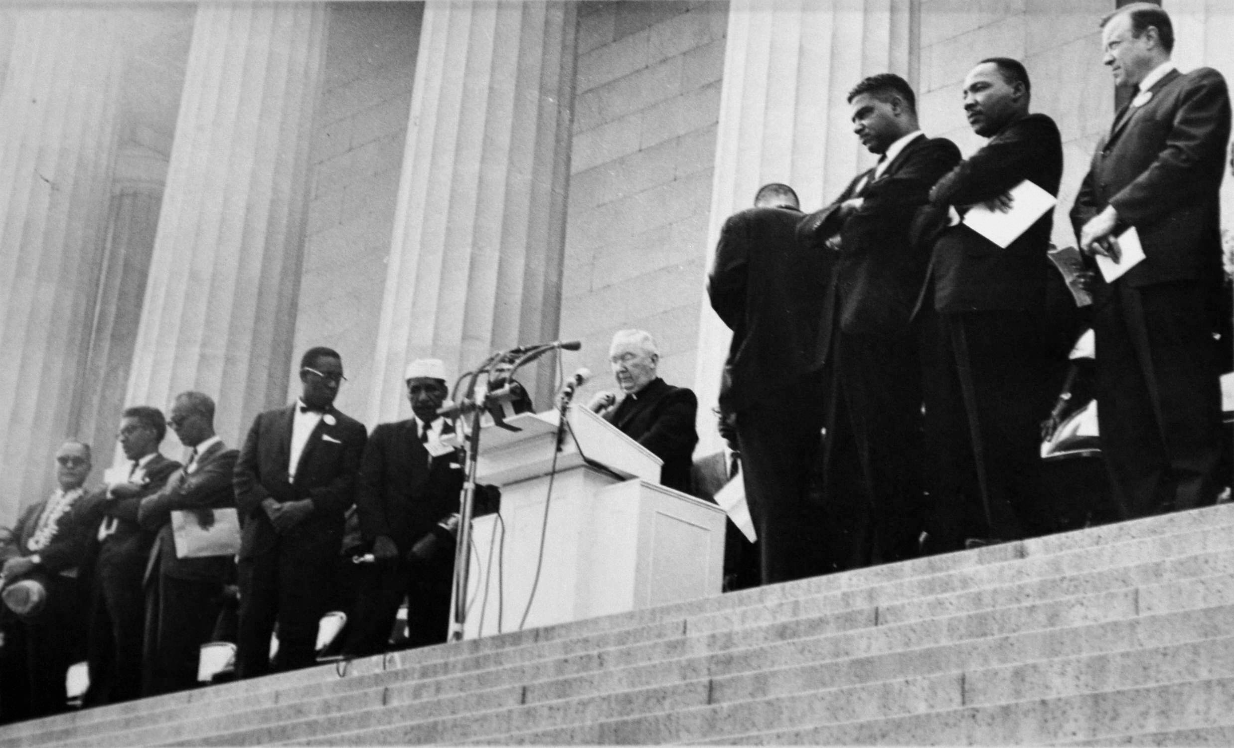Archbishop O'Boyle gives the invocation at the 1963 March on Washington