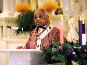 Cardinal Gregory delivers a homily at Mass