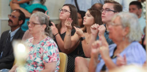 People speak in sign language