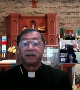 Bishop Campbell speaks on a webinar
