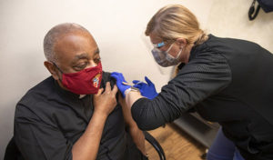 Cardinal Gregory receives his Covid-19 vaccine