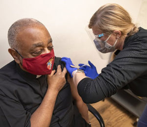 Cardinal Gregory receives his Covid-19 vaccine