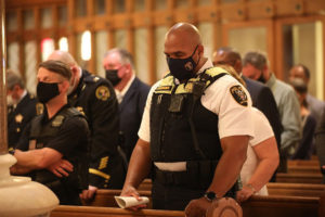 Blue Mass Officers Praying