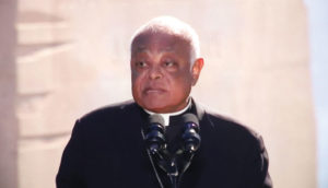 Cardinal Gregory speaking at Martin Luther King Jr. Memorial Ceremony
