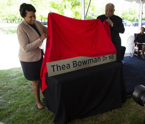 Mayor Muriel Bowser and Washington Cardinal Wilton D. Gregory and Washington Cardinal Wilton D. Gregory and Cardinal Gregory