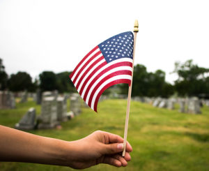 American Flag at Cemetery