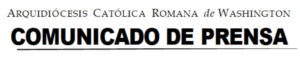 Roman Catholic Archdiocese of Washington Press Release Header Spanish