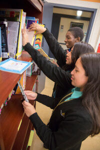 Student choosing Books