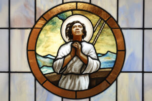 Stained glass window of Saint Lorenzo Ruiz