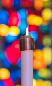 Paschal candle at St. Ursula's Chapel