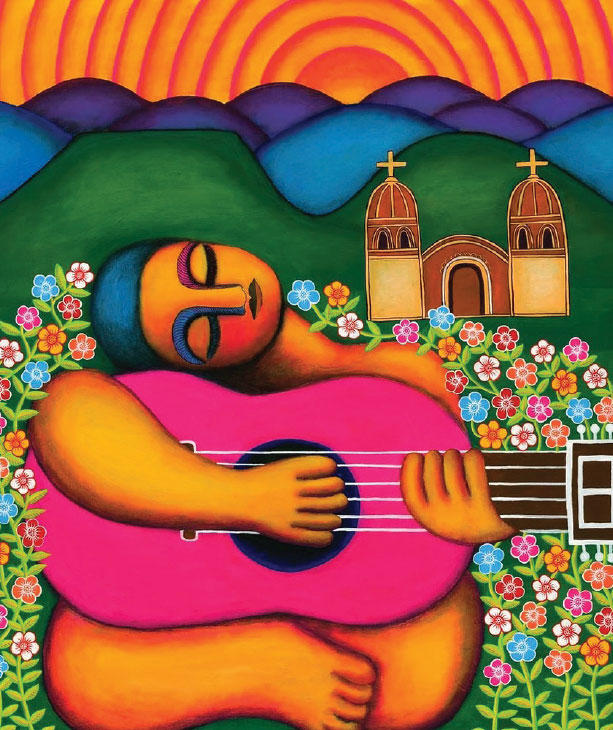 National Hispanic Heritage Month - Artwork by Santiago Savi - Canción mixteca