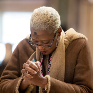 Ash Wednesday Person in Prayer