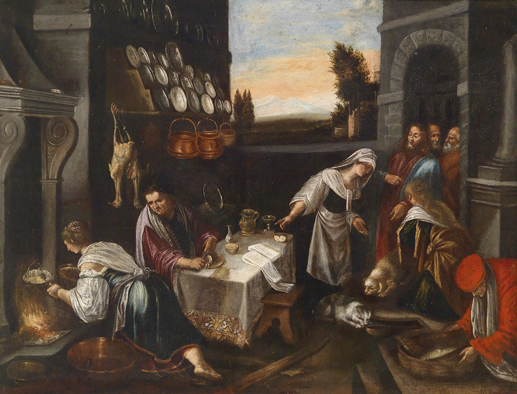 Christ in the house of Martha and Mary by Jacopo Bassano